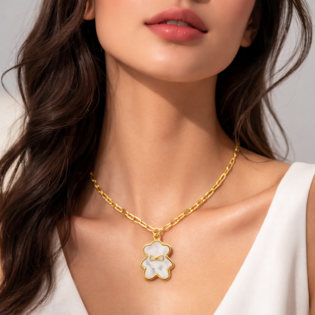 Marble Whisper Teddy Pendant - Image 4