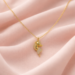 Ocean Crest Seahorse Pendant
