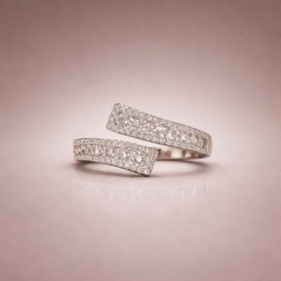 Silver Cascade Wrap Ring - Image 3