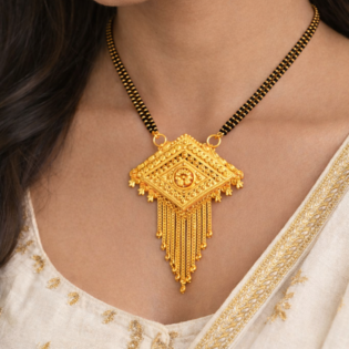Rajwada Shobha Mangalsutra (Gold Plated) - Image 4