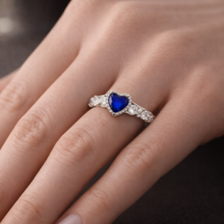 Azure Amore Eternelle Silver Ring - Image 4