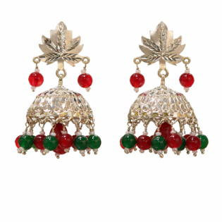 Kamalika Ruby-Ember Jhumka Pure Silver Earrings
