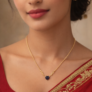 Neel Hridaya Pearl Mangalsutra (Silver Finish) - Image 4