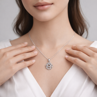 Seraphine Bloom Halo Pendant - Image 2