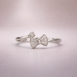 Silver Grace Bow Ring - Image 3