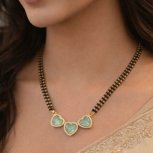 Triveni Hridaya Mangalsutra (Silver Finish) - Image 2