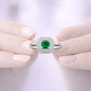 Emerald Virelle Prestige Silver Ring - Image 5