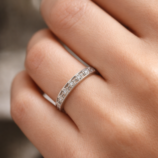 Silver Celestial Starband Ring - Image 3