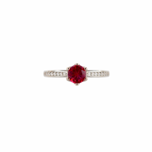 Ruby Radiance Pure Silver Ring - Image 5