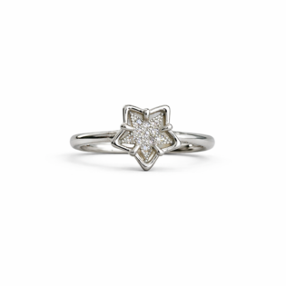 Starlight Bloom Silver Ring