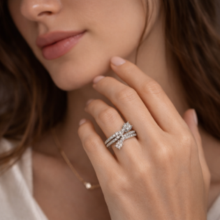 Seraphine Crosslight Harmony Silver Ring - Image 4