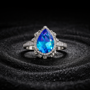 Aqualyra Prismfall Silver Ring