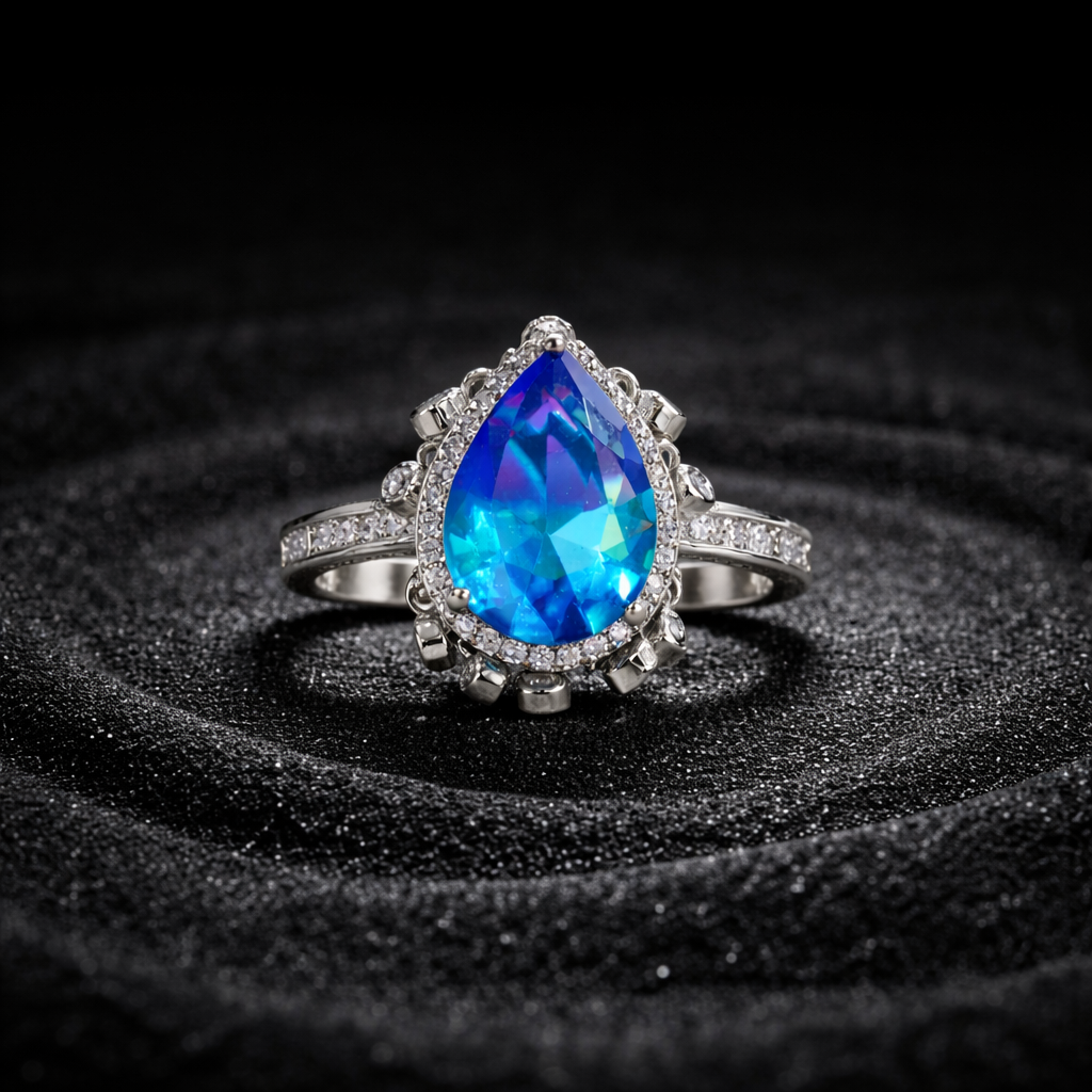 Aqualyra Prismfall Silver Ring