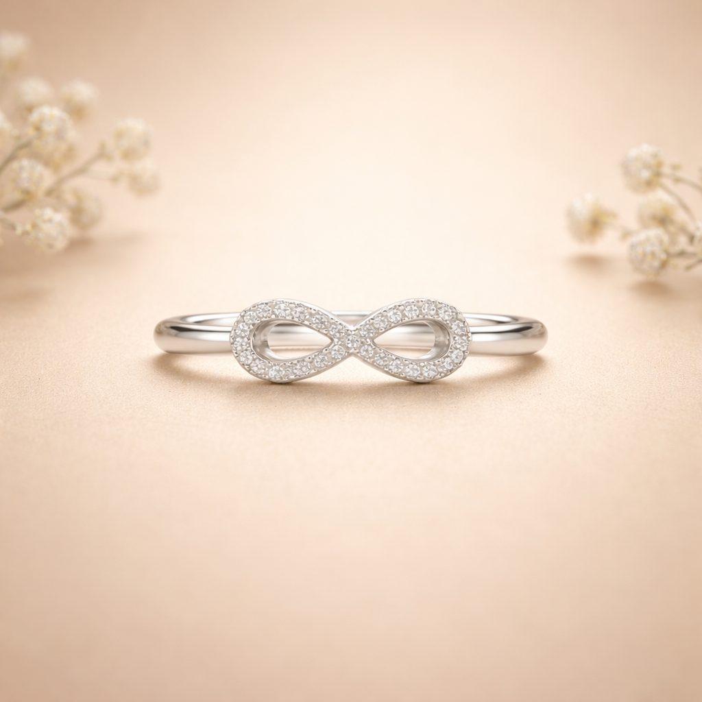 Eterna Gleam Infinity Silver Ring