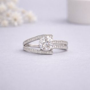 Celestara Embracefire Silver Ring