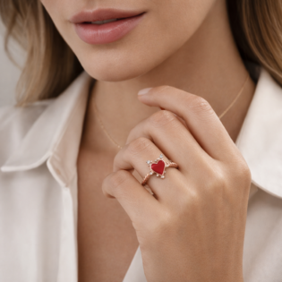 Scarlet Heart Royale Silver Ring - Image 2