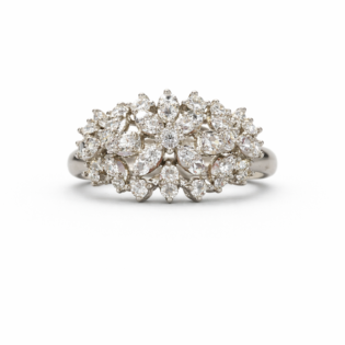 Celestial Bloom Silver Ring