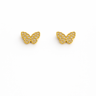 Golden Fluttera Butterfly Stud Earrings