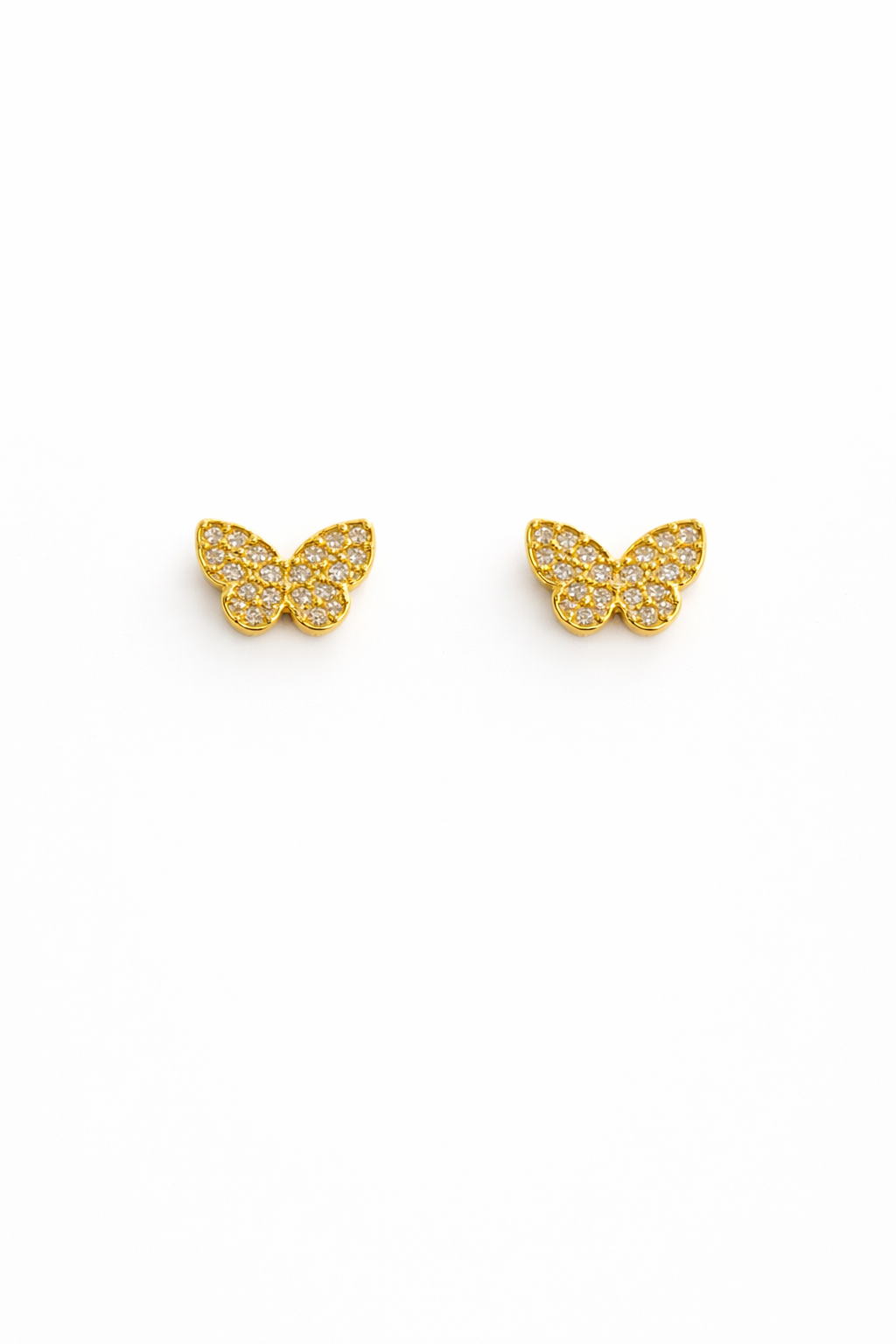 Golden Fluttera Butterfly Stud Earrings