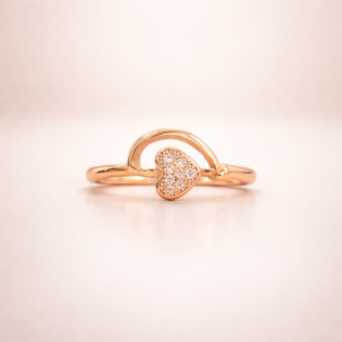 Aurora Heartloop Silver Ring - Image 3