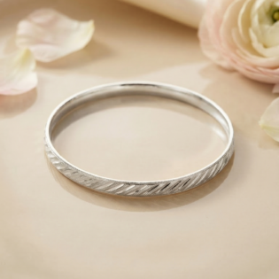 Swarna Veer Silver Kada Bracelet
