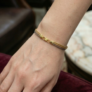 Swaralaya Multi-Line Silver Bracelet - Image 3