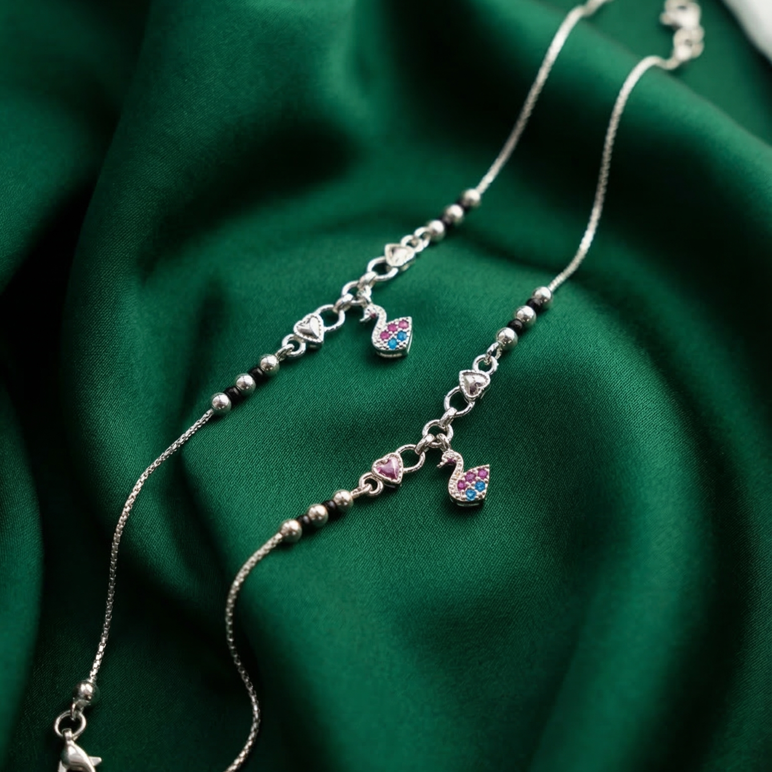 Swanira Grace Silver Anklet