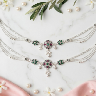 Rajlila Silver Anklet - Image 4