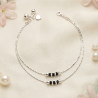 NoirBelle Sterling Silver Anklet - Image 3