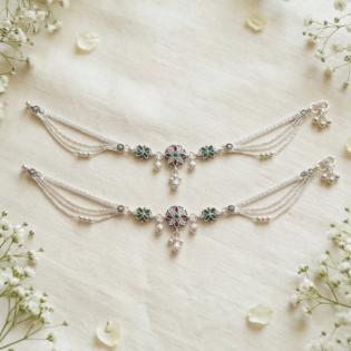 Rajlila Silver Anklet