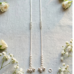 Mira Glow Silver Anklet - Image 3